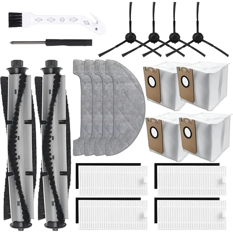Kit de substituição de acessórios A74G para aspiradores robô HONITURE Q6 Pro, AIRROBO T10+, Neabot N2