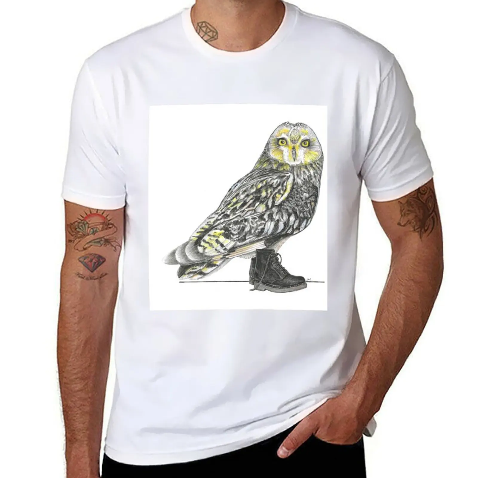 

tshirt Boots t t Short-eared luxury man anime designer shirt man shirt T-Shirt in Owl