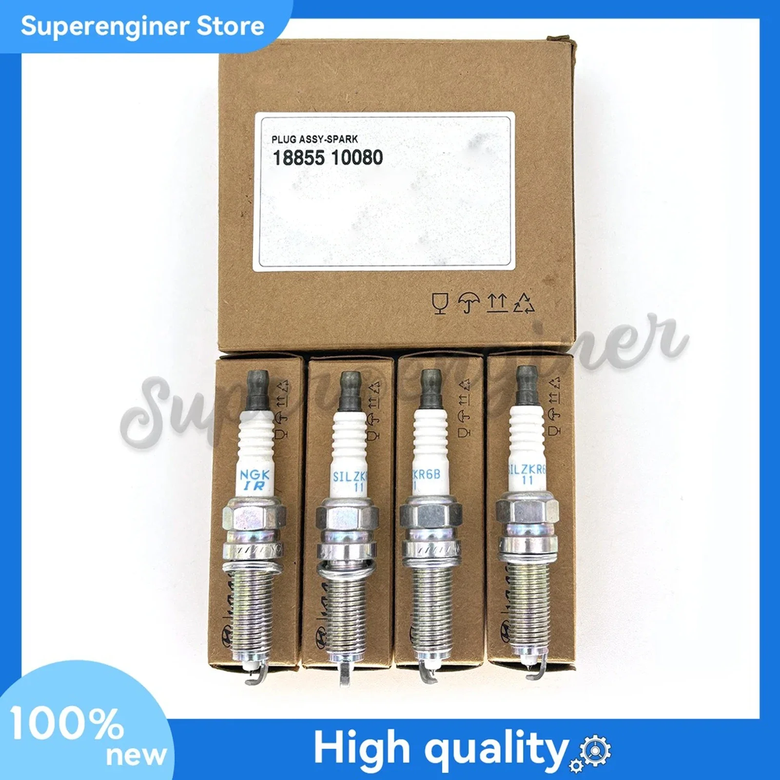 4PCS  Spark Plug 18855-10080 for Hyundai Elantra Genesis Kia Borrego 18855 10080