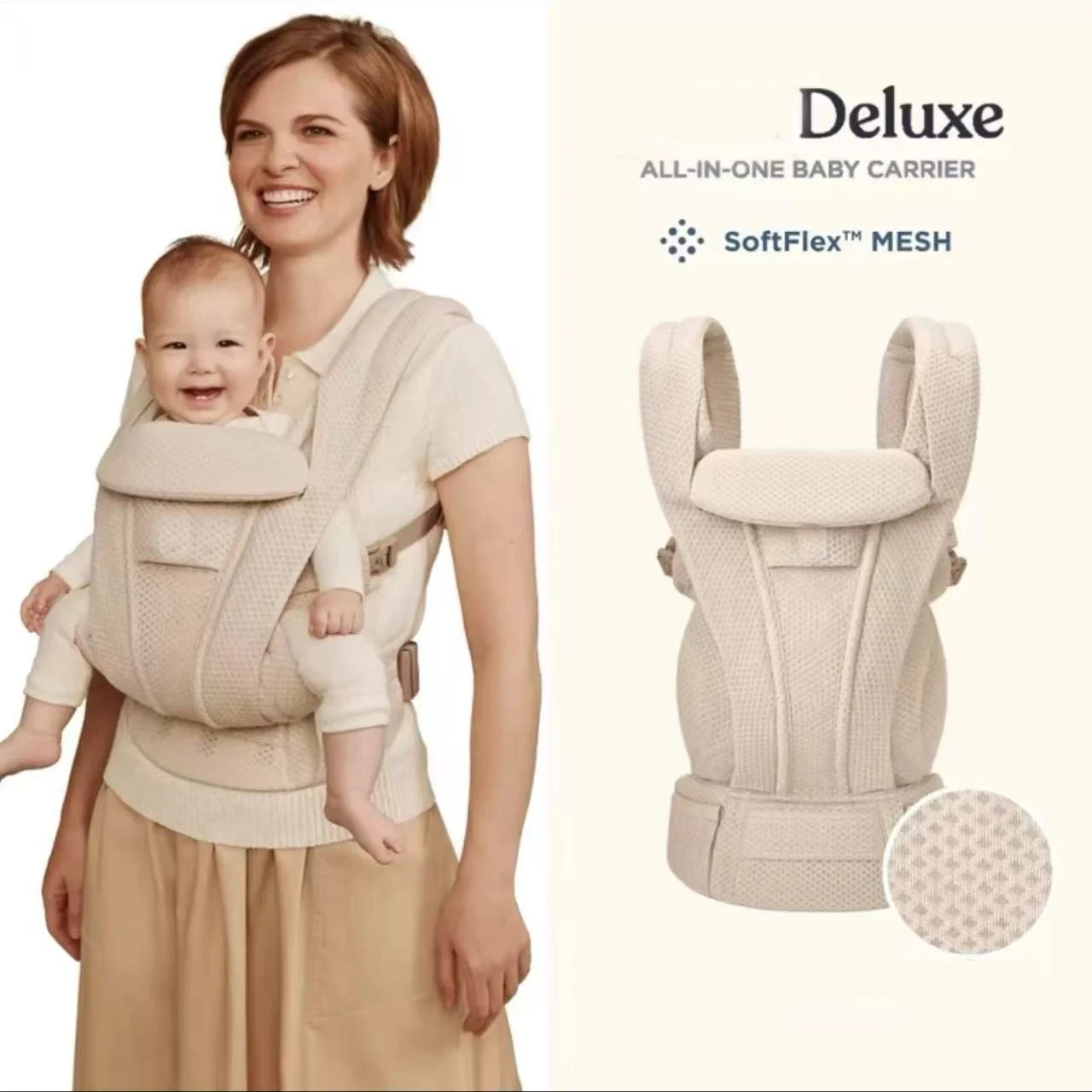 Egobaby Omni Deluxe Babytrage Breeze Ergonomische Rucksäcke Halter Schulter Taille Gürtel Sling Hosenträger 360°