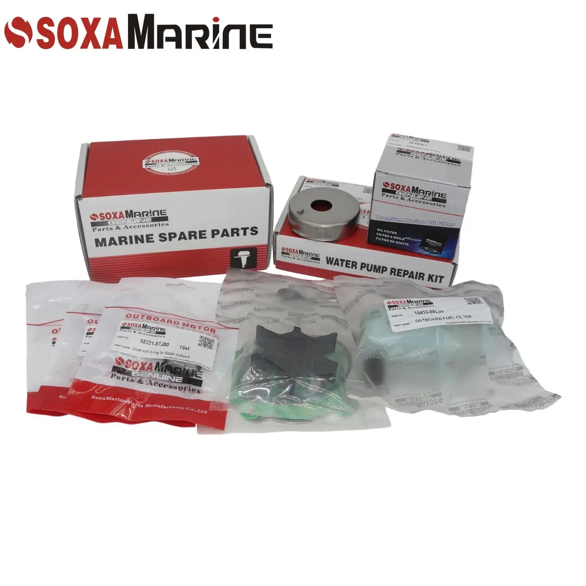 

Fit Suzuki 40 50 60 HP DF40A DF50A DF60A 2010+ Maintenance Kit Outboard Water Pump Repair with Fuel Oil Filter Drain Gasket