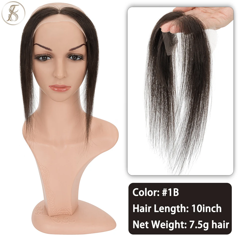 TESS Damen-Topper, Echthaar, 25,4 cm, natürlicher Haaransatz, Haarpflaster, Haarausfall, Handhaken, Spitze, einzelnes Knotenhaar, unsichtbares Haarteil – Detail 8