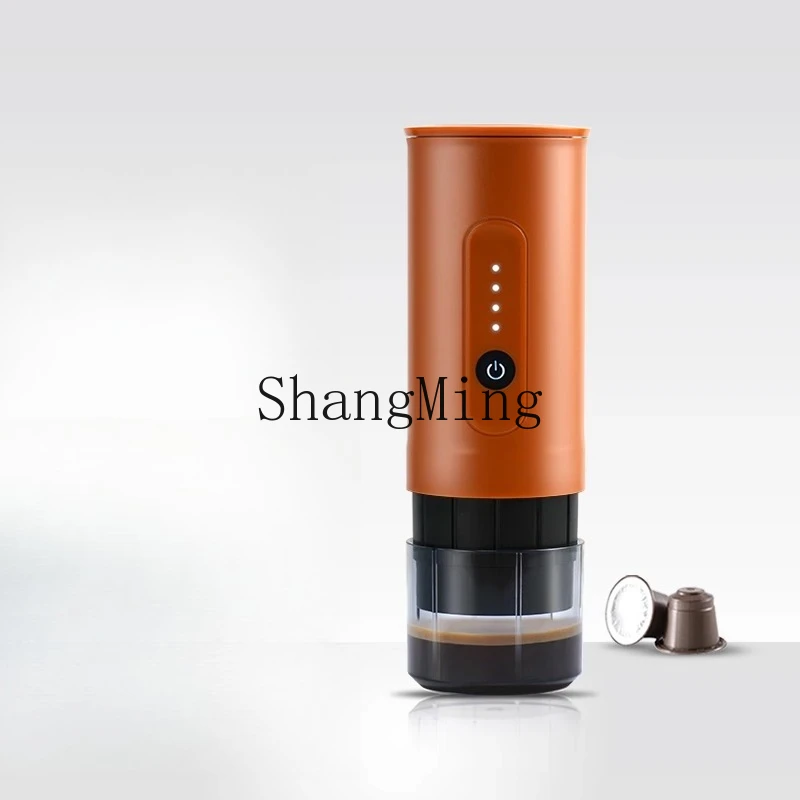 ZYH Macchina da caffè portatile per esterni Capsula di polvere di caffè elettrica portatile Ricarica per auto a doppio scopo
