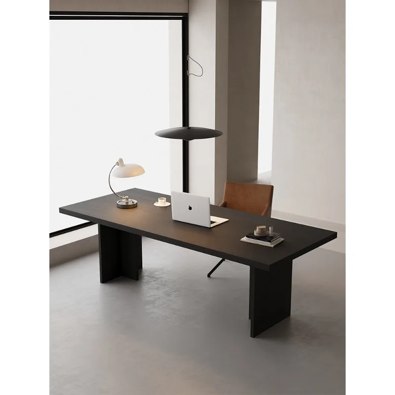 

House art Italian minimalist solid wood dining table Nordic desk workbench small apartment family dining table can be customized