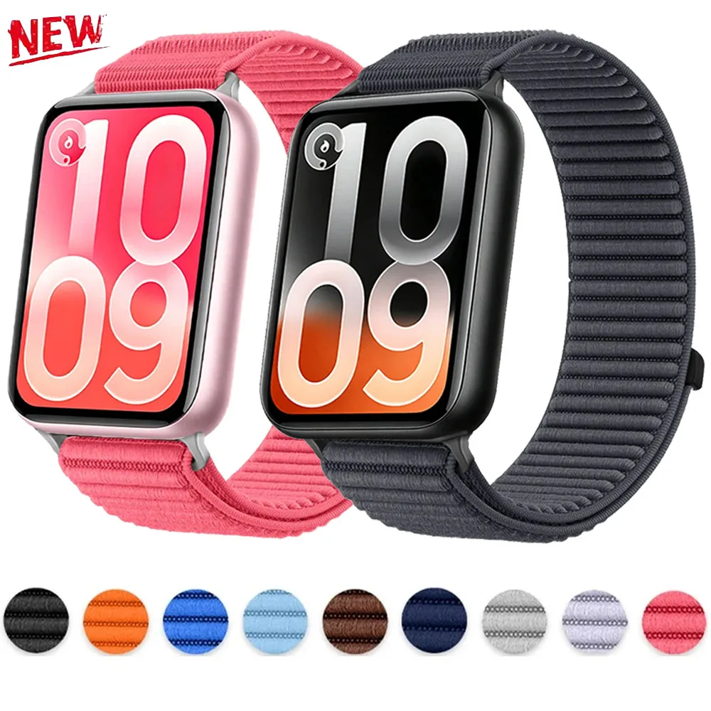 Nylon-Schlaufenarmband für Xiaomi Mi Band 10 Pro/9/8 Pro, gewelltes, geflochtenes, komfortables Armband für Redmi Watch 6 5 4 Zubehör