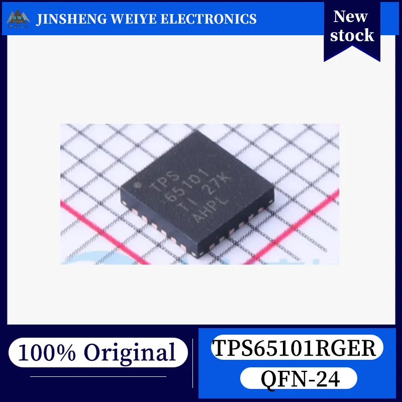 (1/5 piece) TPS65101RGER TPS65101 VQFN24 Multi-Output Power Management Unit, 100% New, Original, In Stock, Chipset