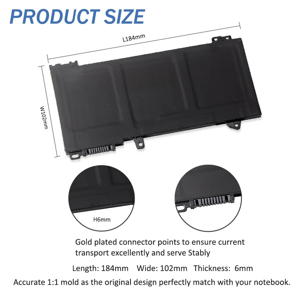 ETESBAY RE03XL 45WH Laptop battery For Hp ProBook 430 440 445 450 455 G6 zhan 66 Pro Series HSTNN-DB9A HSTNN-OB1C HSTNN-UB7R