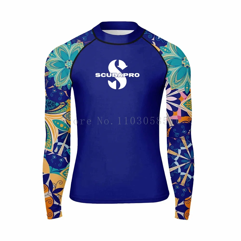 Rash Guard Men's Surfing Long SLeeve Shirts Lycra Surf Traje De Baño Manga Larga Swimsuit Upf 50+ Performance Swimimng Clothing