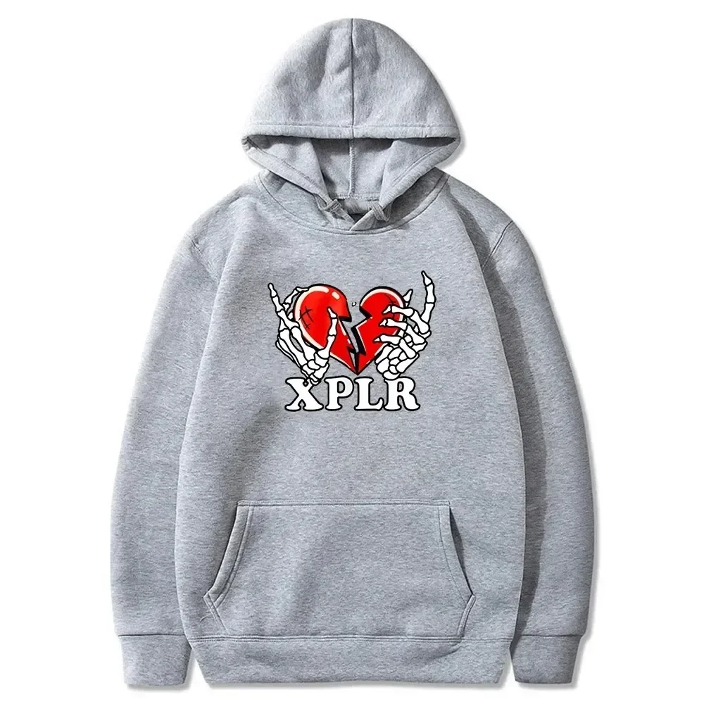 XPLR Heartbreak Hoodie Sam and Colby Merch Men's and Women's Long Sleeve Top Hooded Sweatshirt Fashion Autumn/Winter Clothing