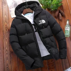 2024 nova jaqueta masculina de inverno com chapéu inverno moda popular confortável jaqueta leve casual jaqueta quente XS-4XL