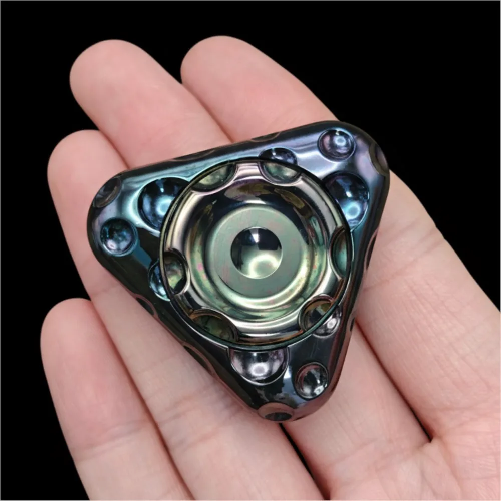 WANG 21 EDC Do Not Eat Fidget Spinner Cheese Mini Gyro Three-Bladed Fidget Spinner Anxiety Relief Gadgets