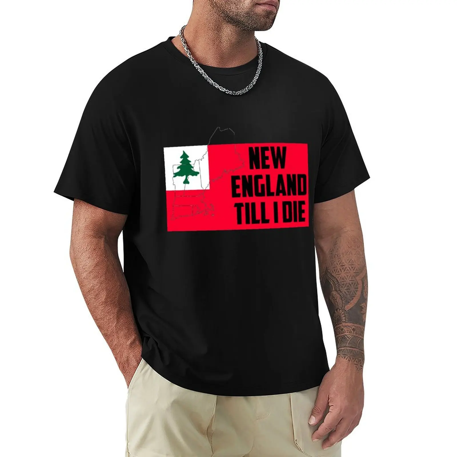 New england till i die T-Shirt affliction shirts football t shirt cotton t shirt men