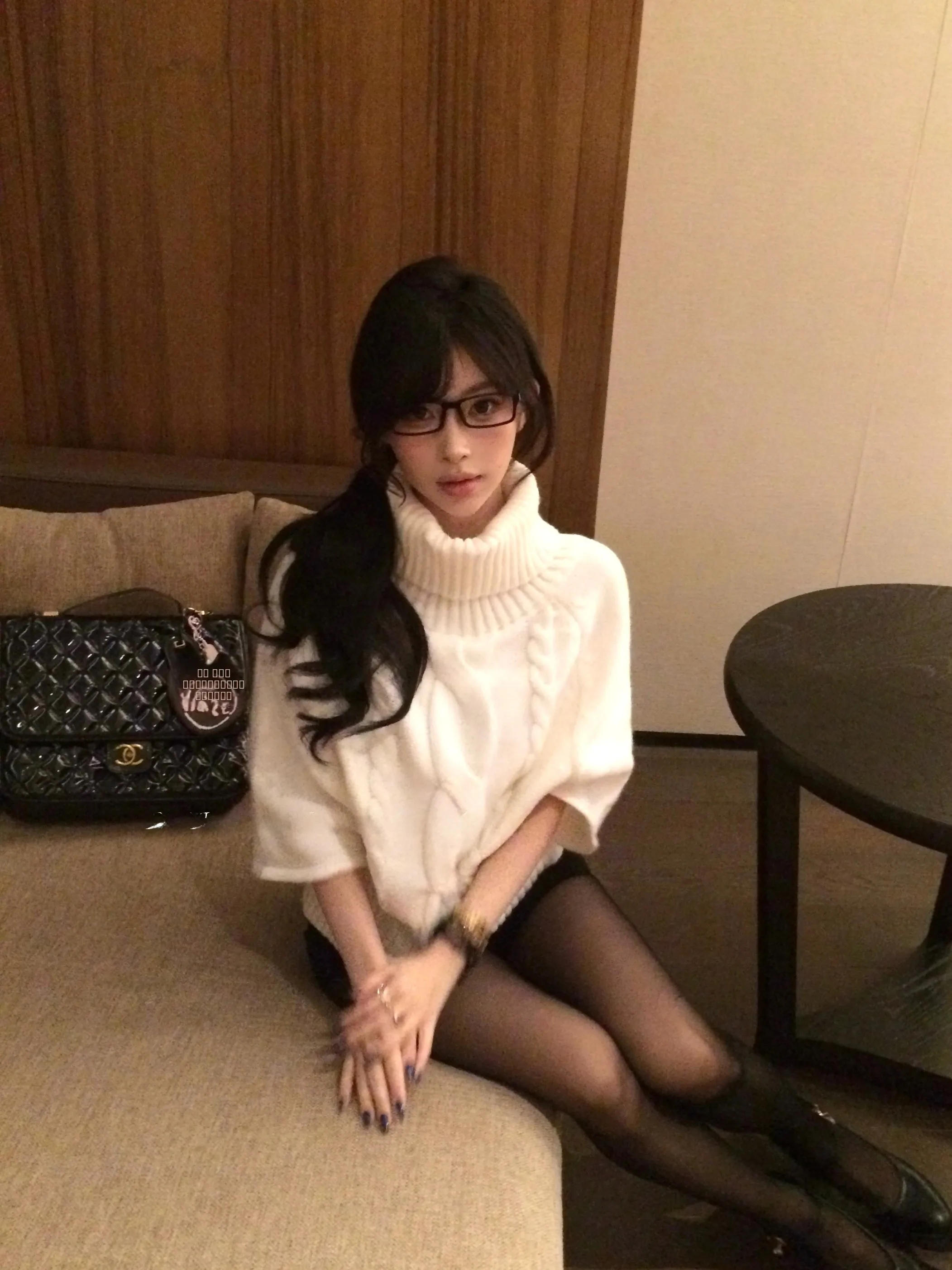 

Свитер NogiUnit крупной вязки с высоким воротником, рукавами «летучая мышь», свободного кроя, в японском стиле, для женщин, из хлопка...