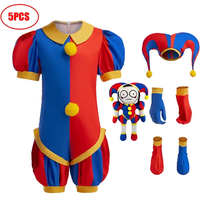 Magic Digital Circus cosplay costume 2024 new children's clown costume set carnival carnival Easter costume performance costume