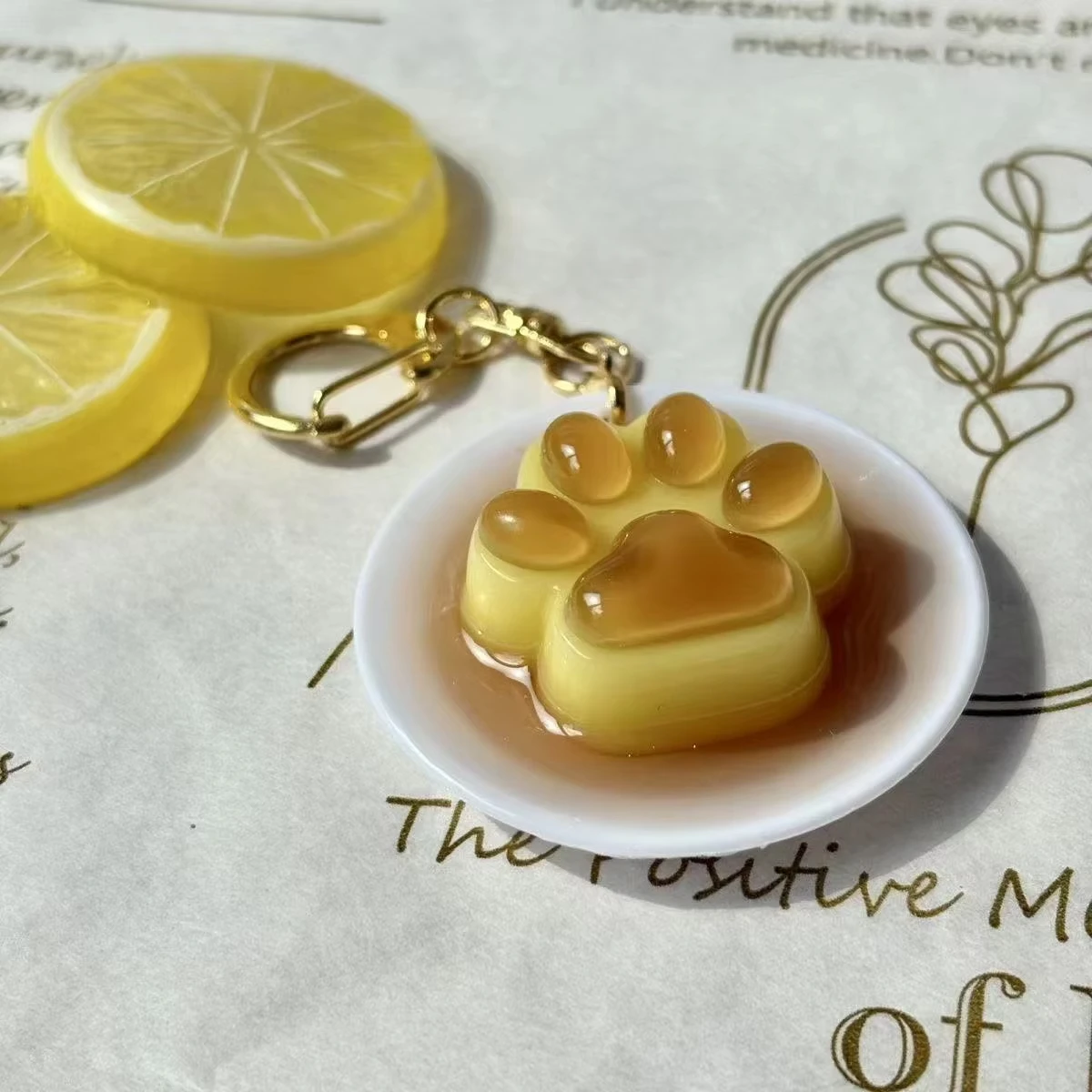 بودنغ وجبة خفيفة المفاتيح المشروبات الباردة للنساء حقيبة صغيرة بودنغ قلادة اكسسوارات الكرز بودنغ لطيف الكراميل مفتاح سلسلة ديكور #5