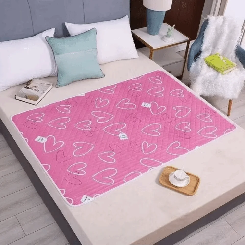 Washable Adult Care Urine Pads Waterproof Stain-resistant Menstrual Leak-Proof Sheet Pad Breathable Rhombus Quilted
