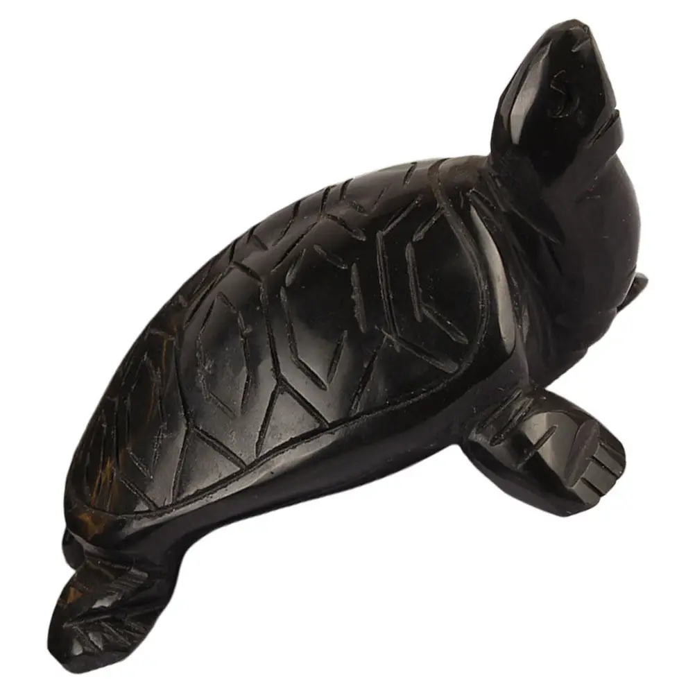 Obsidian Mini Animal Ornament – Natural Stone Desktop Sculpture, Cute Home Decor Figurine
