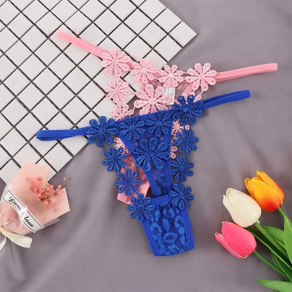 

Fashion Women's Temptation Seamless Erogenous Lingerie Lace Transparent Sexy Women Low-waist Panties G-string Briefs Thongs