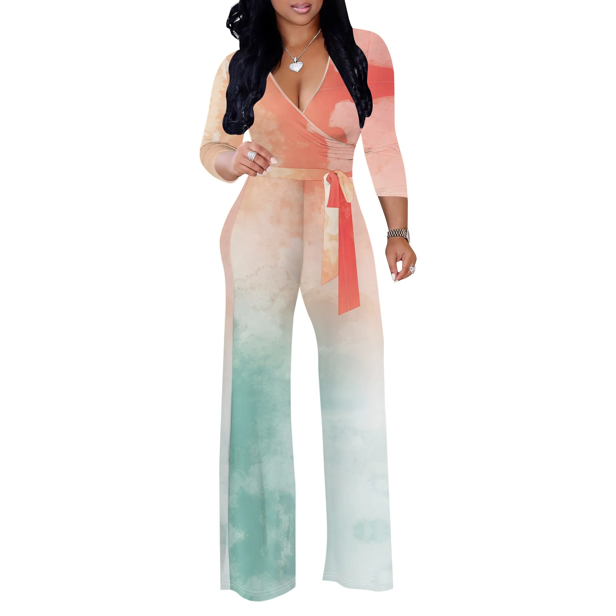 Hot Pink Floral Shadow Print Strappy Romper for Women Sleeveless Summer Bodycon Jumpsuit