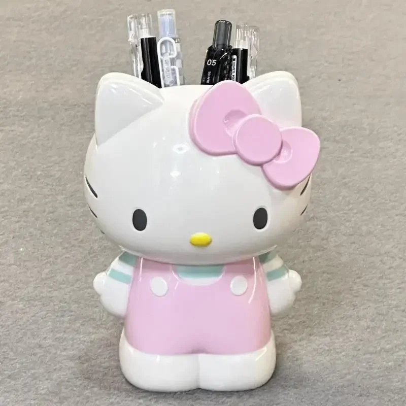 Anime Hello Kitty Melody Pen Holder Cartoon Kuromi Stationery Makeup Brush Organizer Desktop Decoration Birthday Ornament Gifts view 5
