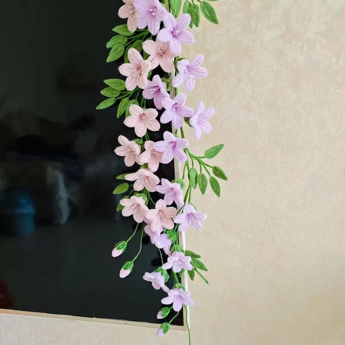 60 Purple Trumpet Hand-woven Diy Material Package Home Wall Decoration Pendant Hanging Decoration Air Conditioning Decoration Bo