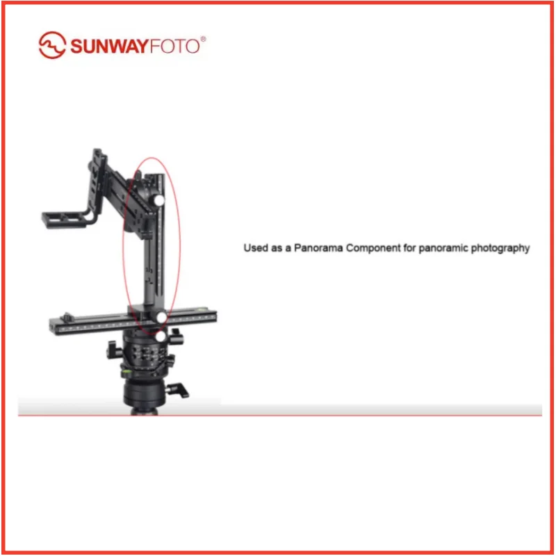 SUNWAYFOTO DMC-200R Штативная головка Быстросъемная пластина для DSLR-камеры Штативная пластина Вертикальная направляющая с винтовой ручкой Пластина штатива