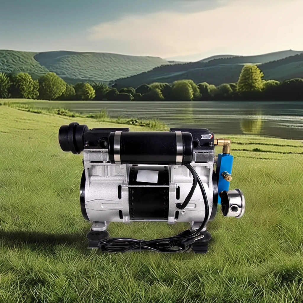 110V Mini High-Capacity Oilless Pond Aerator Silent Air Compressor System Gas-Powered Engine for New or  Conditions