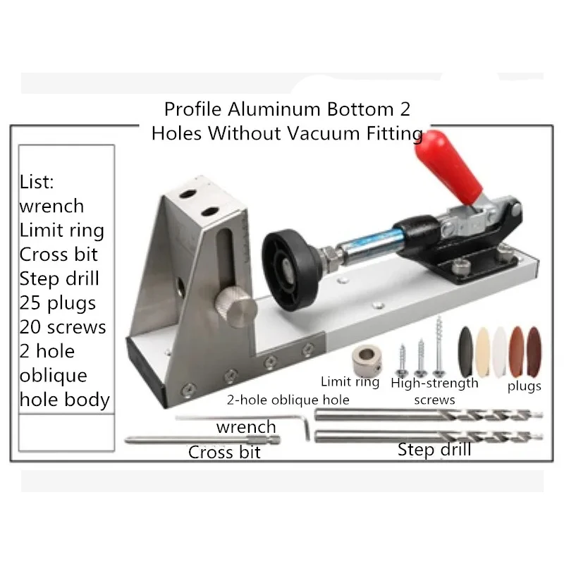 Profile Aluminum Bottom New Oblique Hole Locator Woodworking Hole Puncher Mold DIY