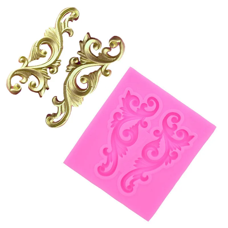 Fondant Molds Relief Silicone Mold European Retro Relief Lace Sugarcraft Gumpaste Chocolate Candy Clay Molds Baking Accessories