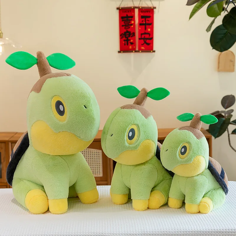 Peluche de Pokémon Turtwig grande para niños, muñeco de Anime, almohada linda, dibujos animados, regalo de peluche gigante, Navidad, 35 cm, 80cm