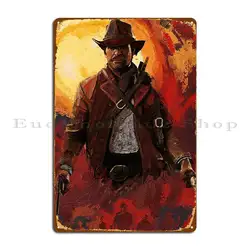 Arthur Morgan Rdr2 Metal Sign Create Club Bar Garage Wall Cave Tin Sign Poster
