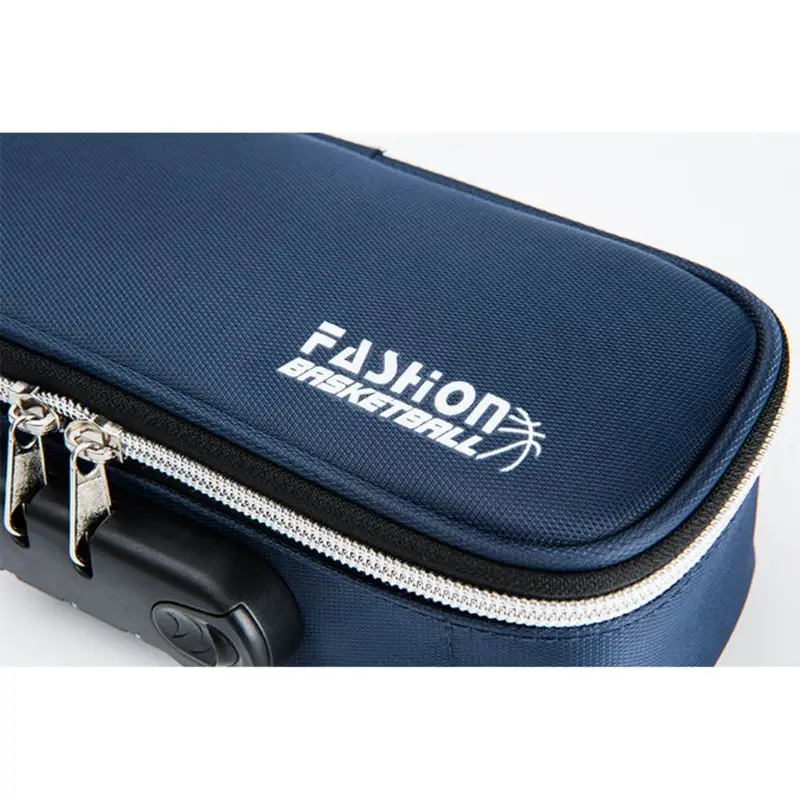 Bolsa lápices Oxford capacidad para estuche con bloqueo contraseña y cremallera para almacenamiento bolígrafos