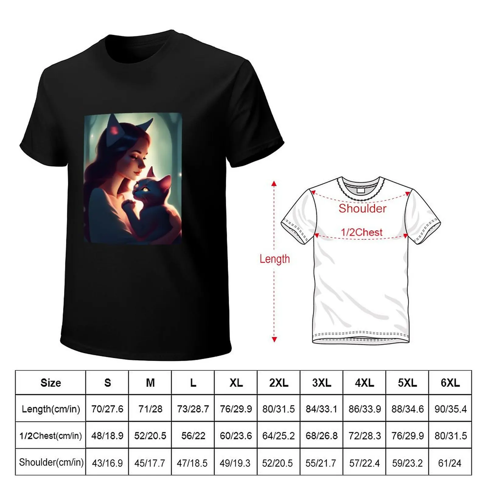 Whispering Moonlight: Innocence and Kittens T-Shirt plain sports fans vintage t shirts mens graphic t-shirts big and tall