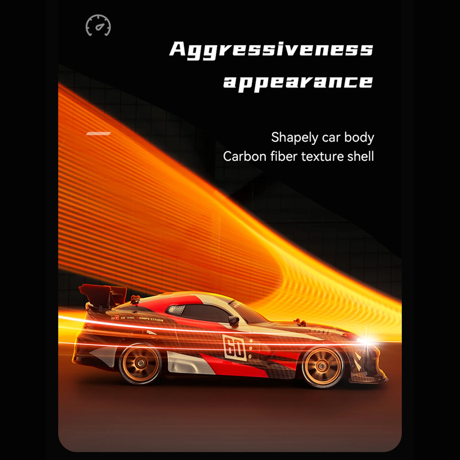 리모컨 드리프트 카 1/16 리모컨 자동차 2.4GHz 4WD 리모컨 레이싱카 타이어 교체 가능 3 배터리