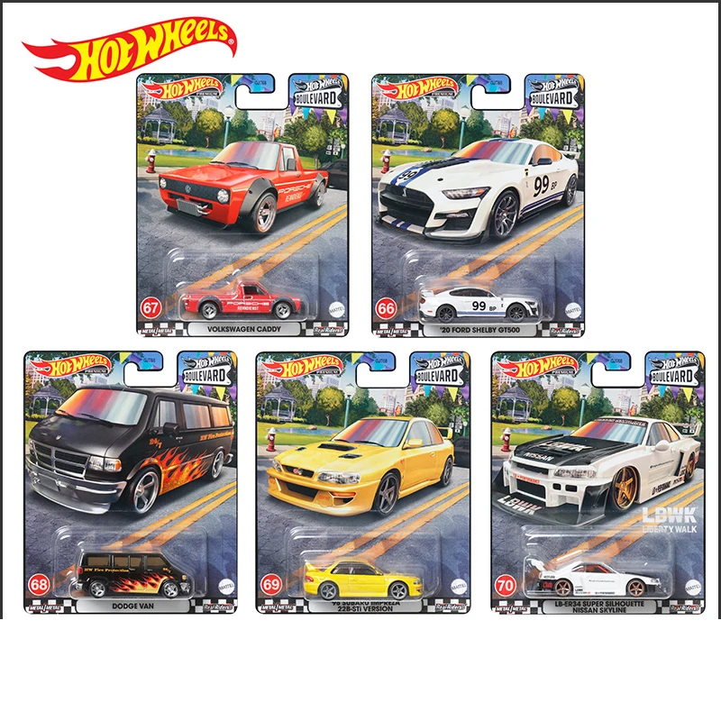 Hot Wheels premiue 1:64 Boulevard NISSAN SKYLINE DODGE VAN ford shelby Volkswagen caddy subaru Collection Die-Cast Car model