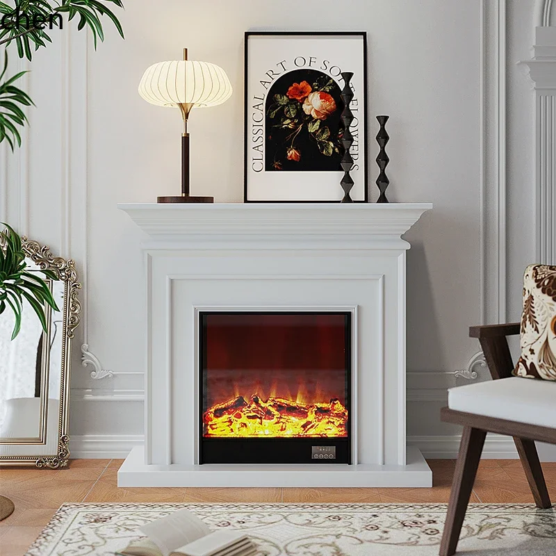 fireplace decorative cabinet storage living room firewood flame electronic fireplace entrance cabinet