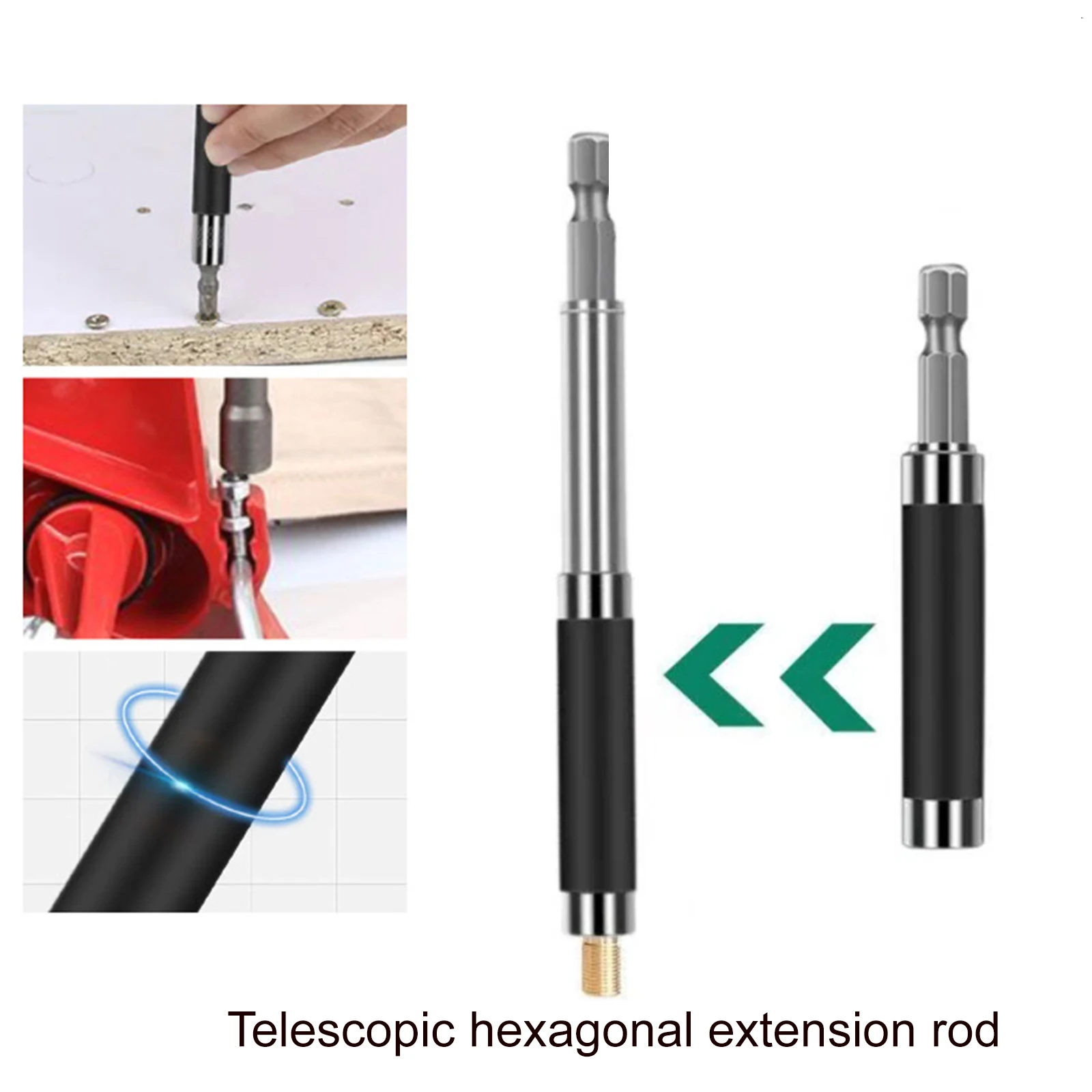 Supporto per punta per cacciavite magnetico adattatore esagonale telescopico asta di prolunga per trapano a sgancio rapido barra Batch vite per dado mandrino impilabile