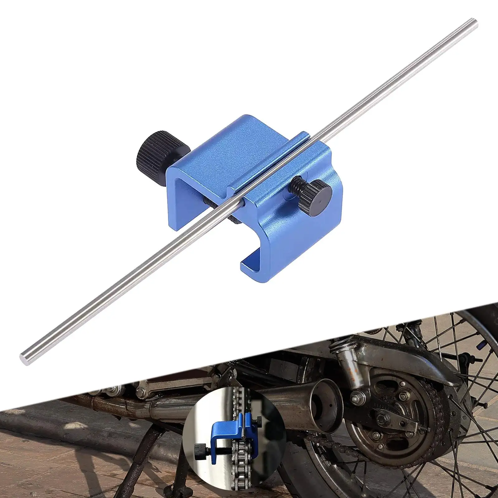 Motorcycle Chain Alignment Tool Maintenance Bikes Chain Sprocket Adjusting