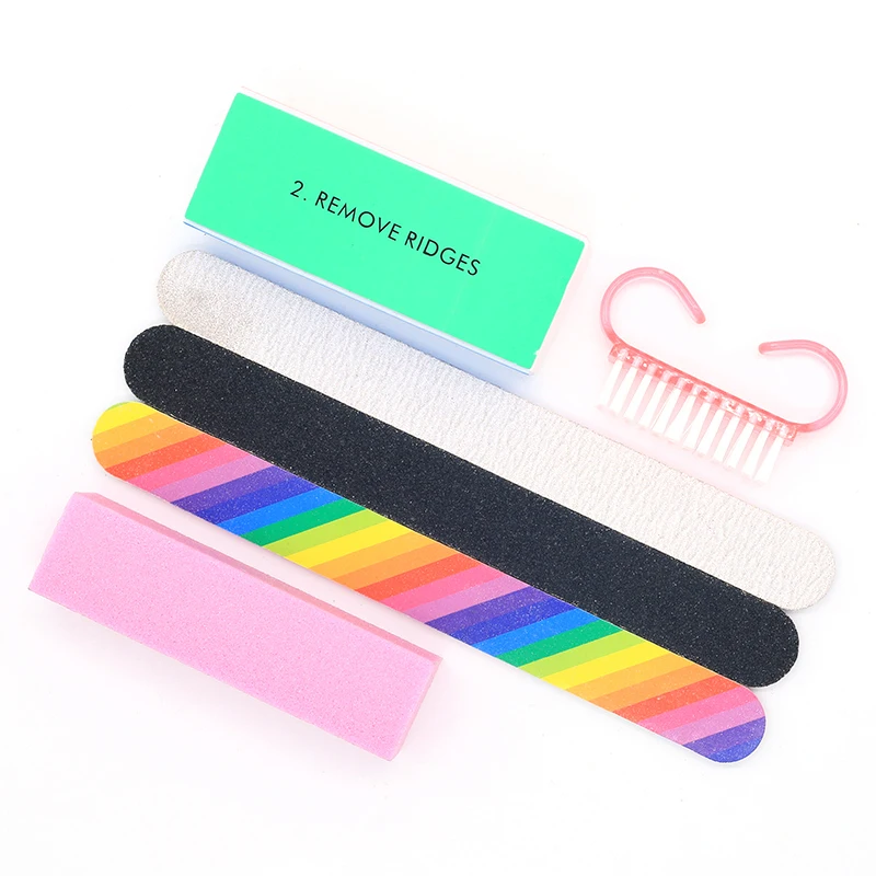 Bloque pulidor para uñas rosa, lima para pedicura y manicura, esponja pulidora para arte de uñas, accesorios y herramientas 6