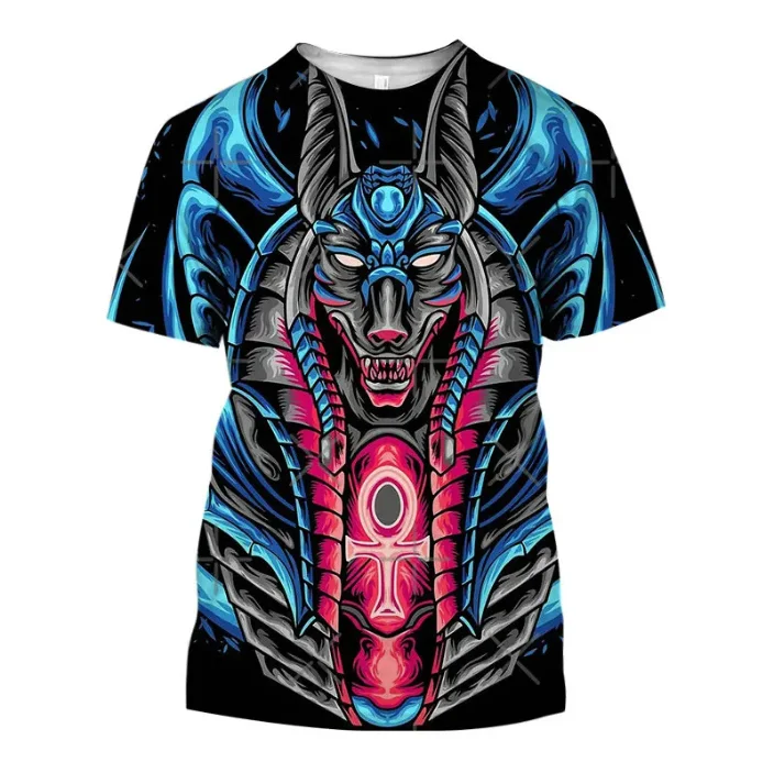 The Grim Reaper Anubis 3D Print Men's/Women's T Shirt Summer Fashion Short Sleeve O-Neck T-Shirt Oversized Streetwear Unisex Top