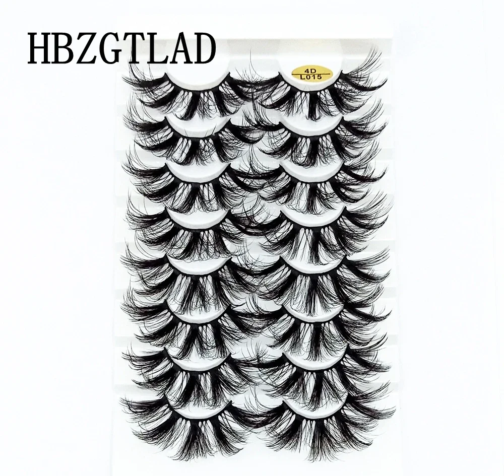 8 Pairs 25mm Long 3D Mink Lashes, Dramatic Volume