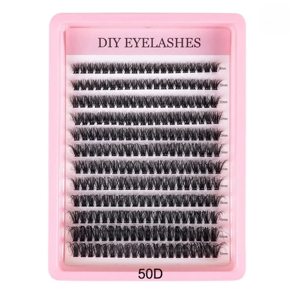 30D 40D 50D 60D 80D Natural Cluster Feather Lash Kit Segmented Enlarge Eyes Individual Lashes Fluffy Reusable