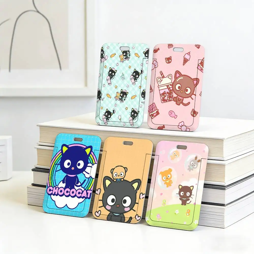 

C-Chococat: Милый рабочий шнурок-держатель для ID-карты, бейдж для сотрудников, чехол для рабочего разрешения на работу в офисе