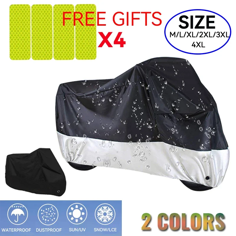 

Motorcycle Cover M L XL XXL XXXL XXXXL universal Outdoor Uv Protector Bike Rain Dustproof Scooter Covers Waterproof