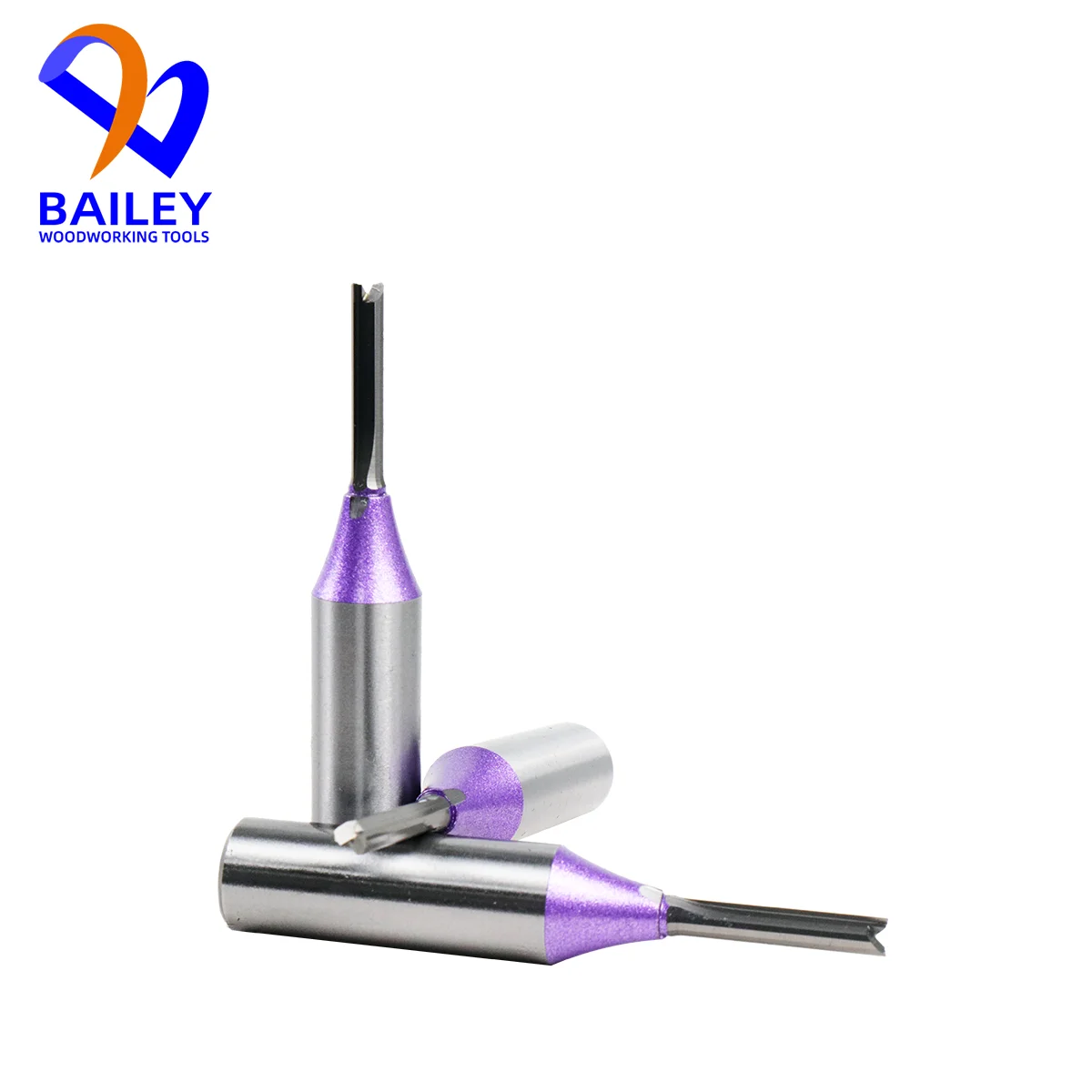 BAILEY 1PC 4/4.5mm Shank Straight Bit Carbide Cutter CNC Milling Tool Engraving Bit Milling Cutter Woodworking Tool