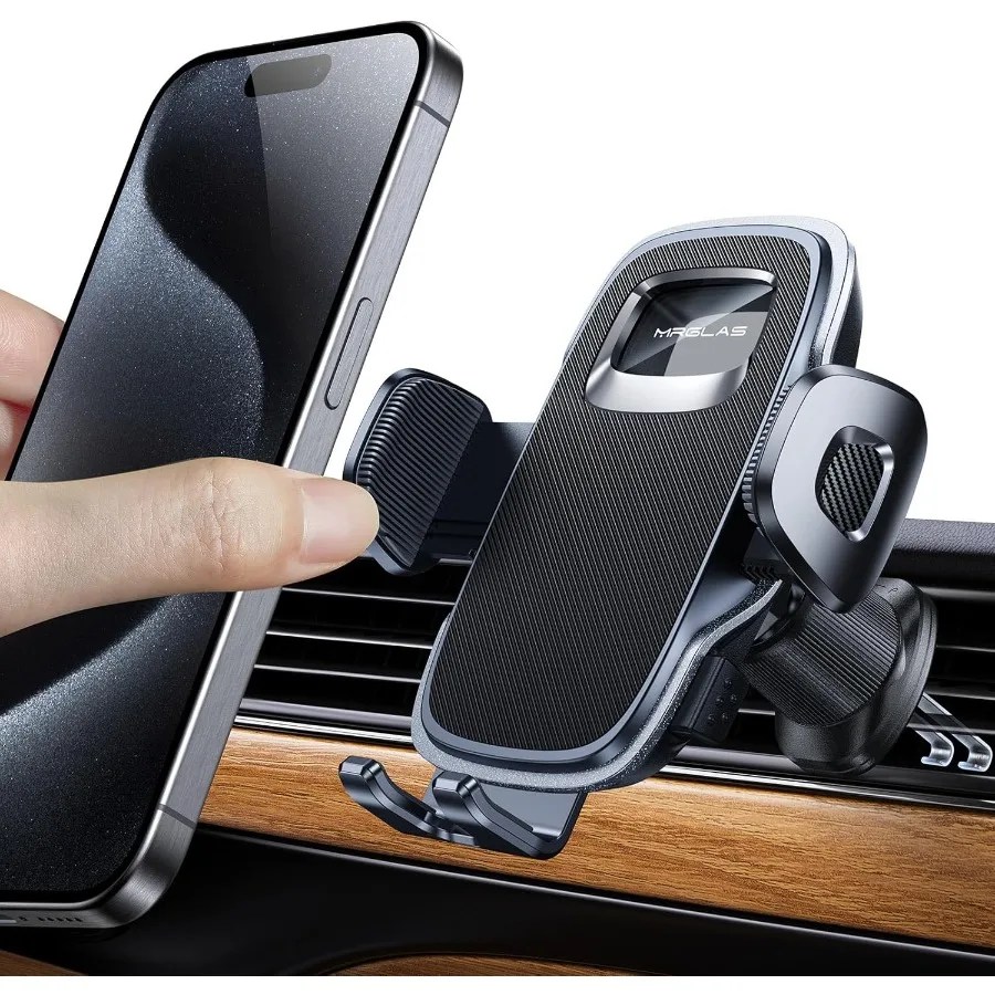 

Модернизированные держатели для телефонов MRGLAS 2025 для вашего автомобиля с новым металлическим зажимом-крючком. Удобное автомобильное крепление для мобильного телефона с вентиляционным отверстием [Справочное управление одной рукой
