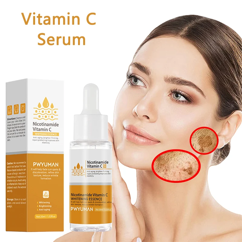 

Niacinamide Vitamin C Serum For Face Lightening Cream Blemish Dark Spot Remover Moisturizer Hydrating Lifting Korean Cosmetics