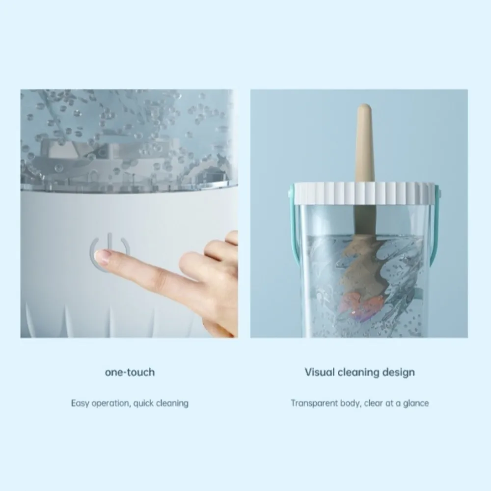 Transparent Electric Makeup Brush Cleaner and Dryer Fast Cleaning Efficient Deep Clean Automatic Cosmetic Washing Tool