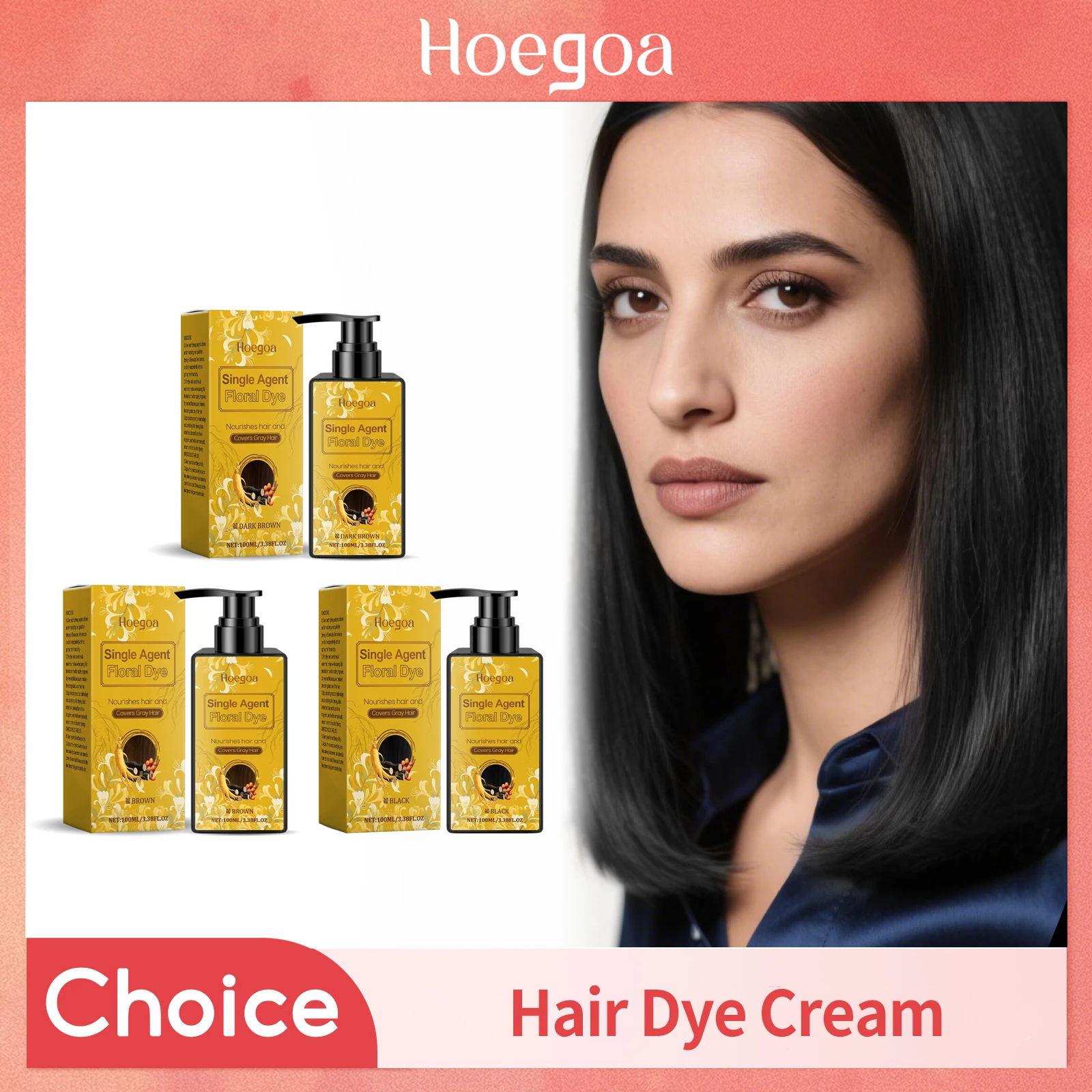 

Hair Dye Cream Lasting Black Brown Hair Coloring Covering Gray White Hair Deep Nourishing Herbal Hair Coloring Wax For Men Women
