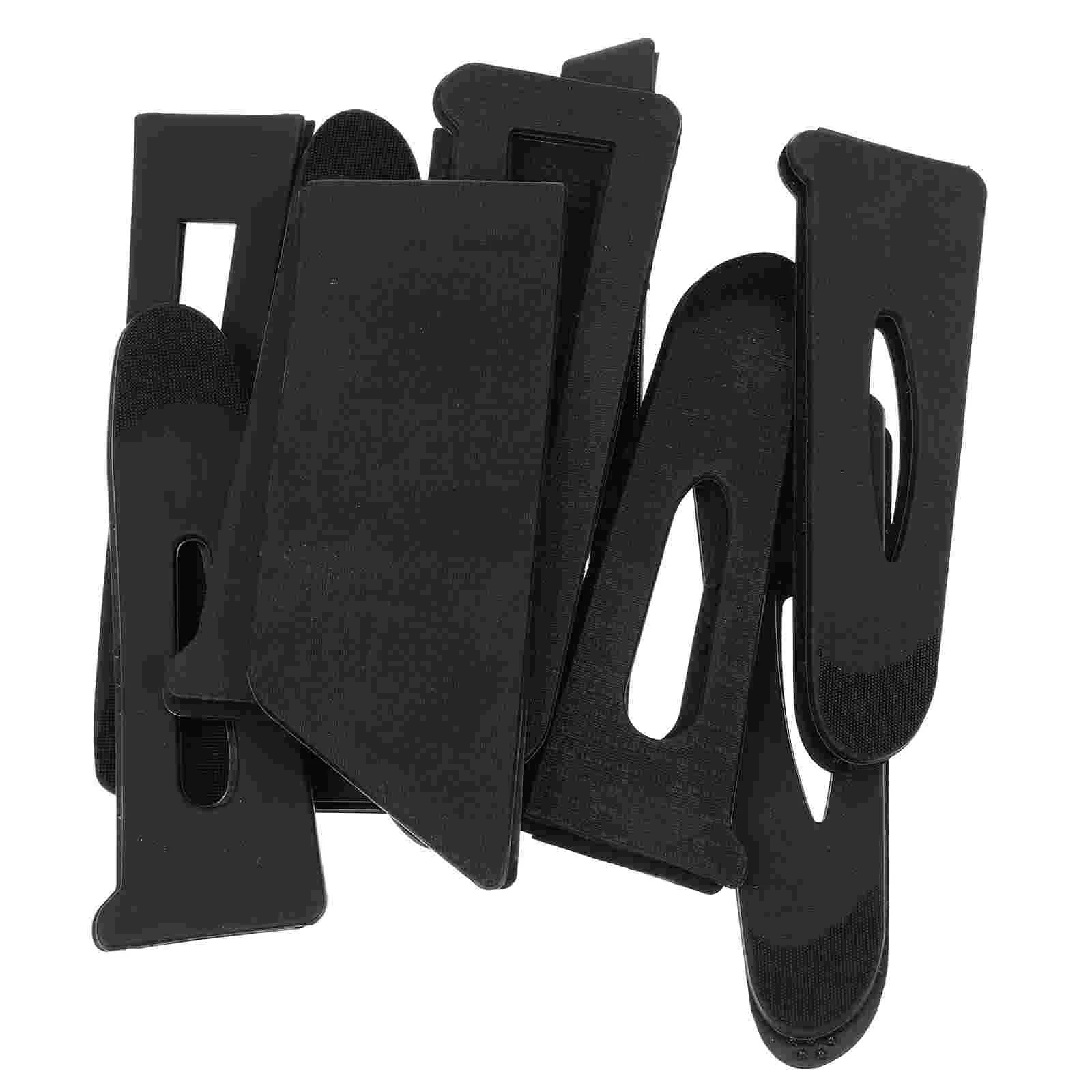 22 Pcs Sleeve Loop Clothes Fastener Tabs Hook and Tape Labels Cuff Adjustable Pvc No Glue Black Duct